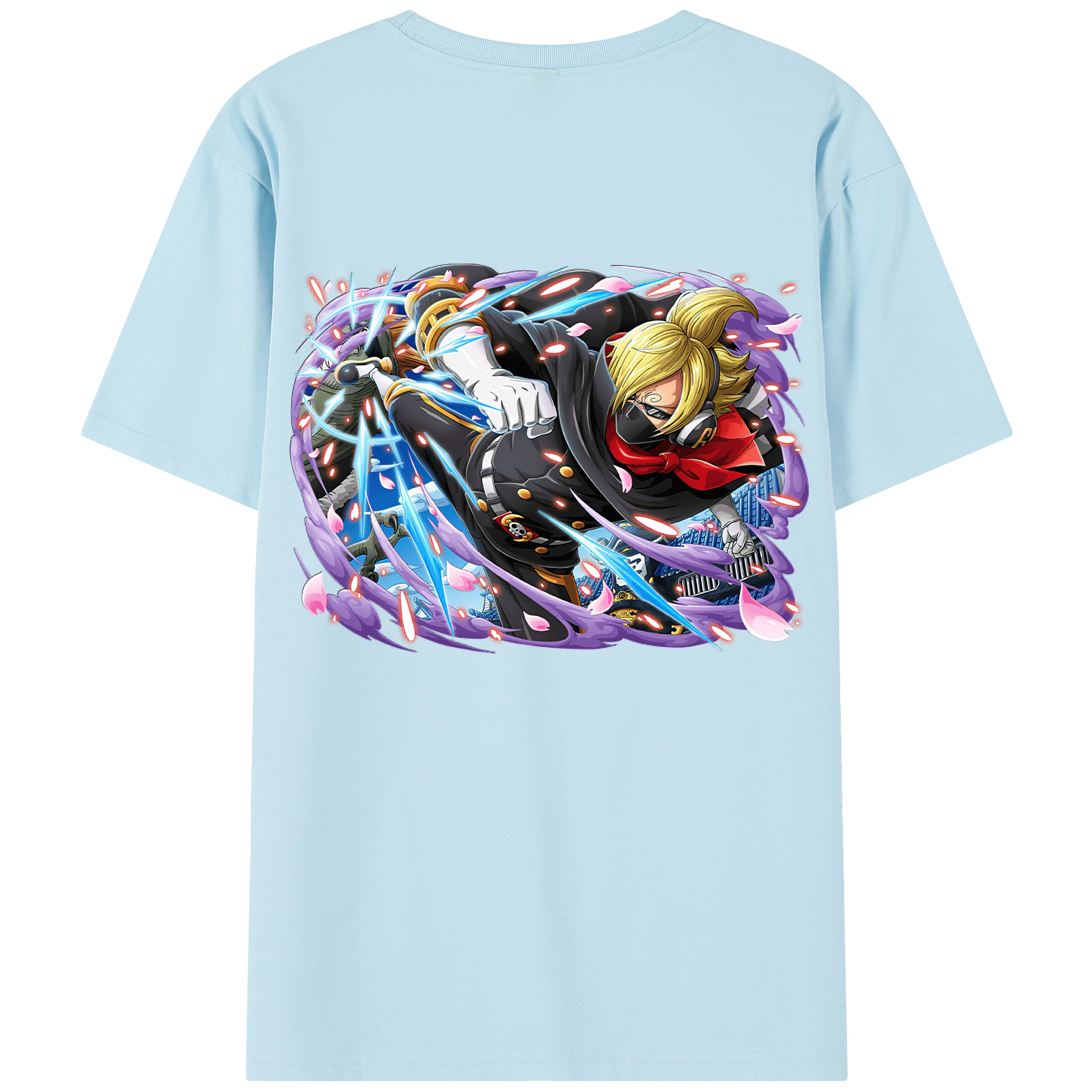ワンピース サンジ ONE PIECE Sanji 綿100％半袖Tシャツ（背面プリント）